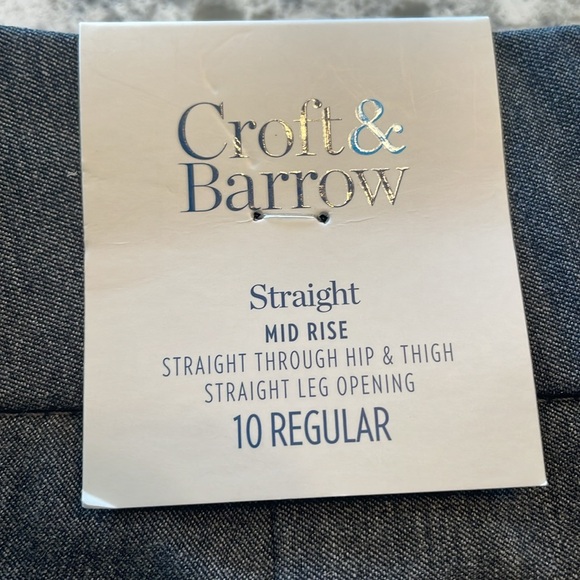 Croft & Barrow tummy control pull on pant sz 10 Regular straight. New with tags - Picture 2 of 10